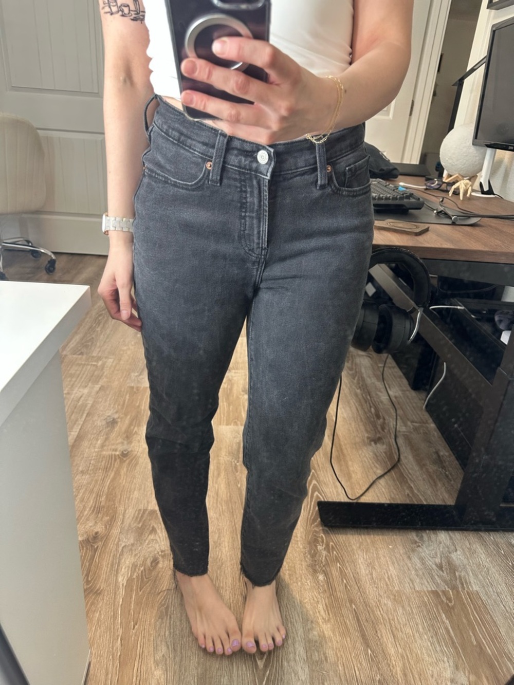 Old Navy High-Rise Washed Black Skinny Jeans